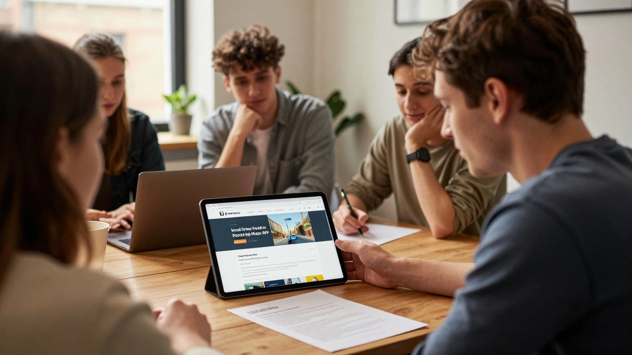 Developer showing a live event finder app to a startup team, no resume, just a URL on the table.