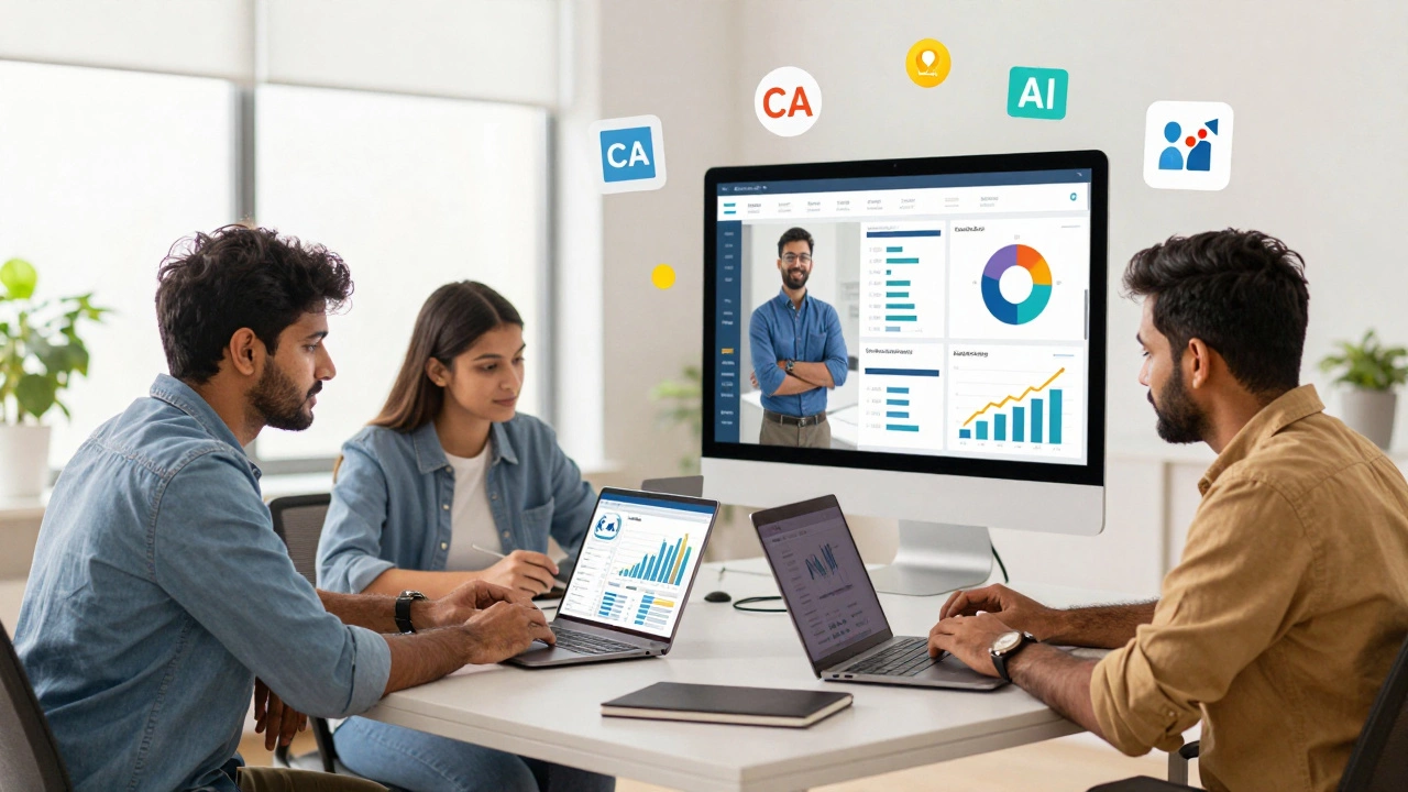 Young Indian professionals working remotely from Tier 2 cities, engaged in tech, finance, and product roles.